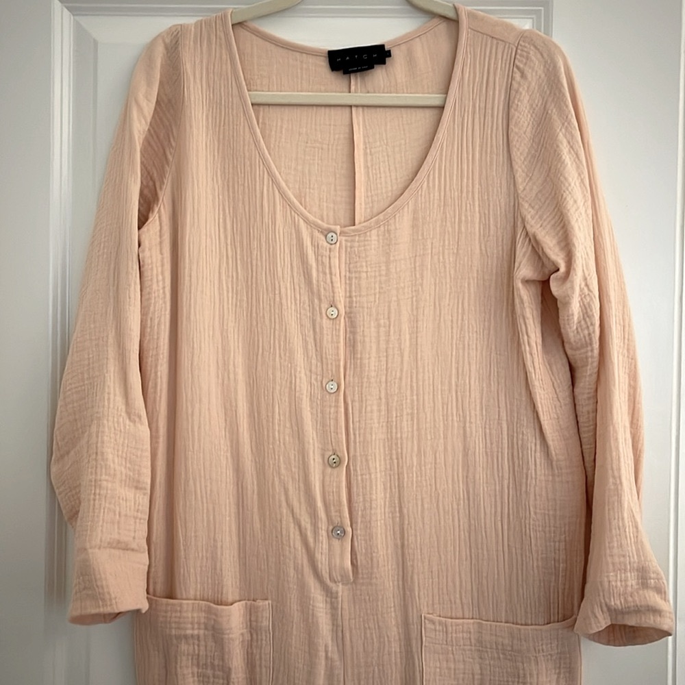 Hatch Collection Softest Gauze Maternity Jumpsuit